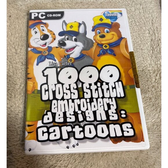 Lisa Carter PC CD-ROM Cross Stitch Embroidery Designs: Cartoons & Dogs - Picture 3 of 8